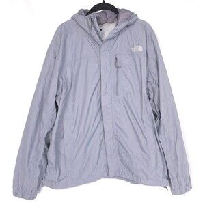 The North Face Full Zip Jacket Men’s LARGE‎ Hood Dry Vent Zip Insert Pocket Gray